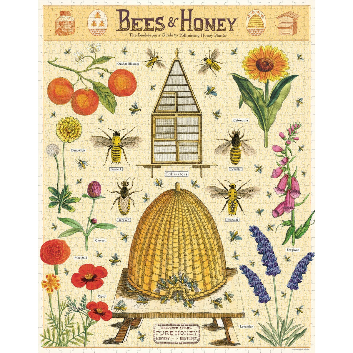 Cavallini & Co Bees & Honey 1000 piece Puzzle