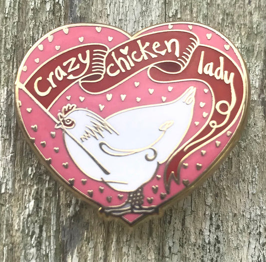 Bridget Farmer Crazy Chicken Lady - Enamel Pin