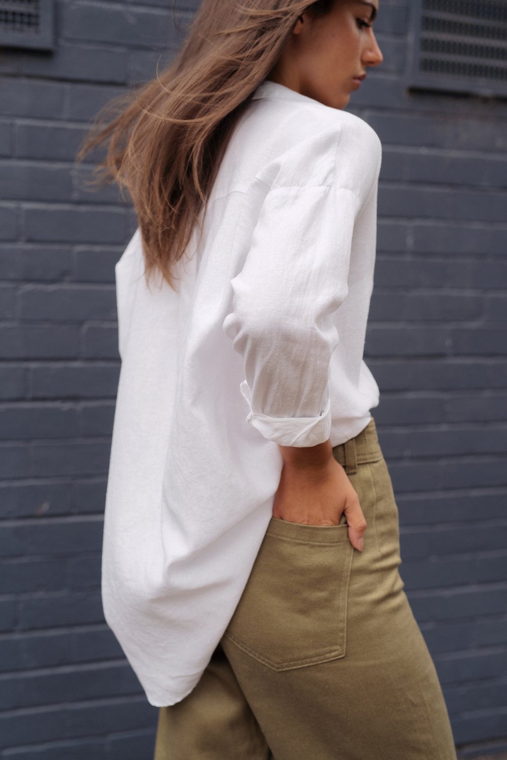 Hemp Clothing Long Sleeve White Shirt