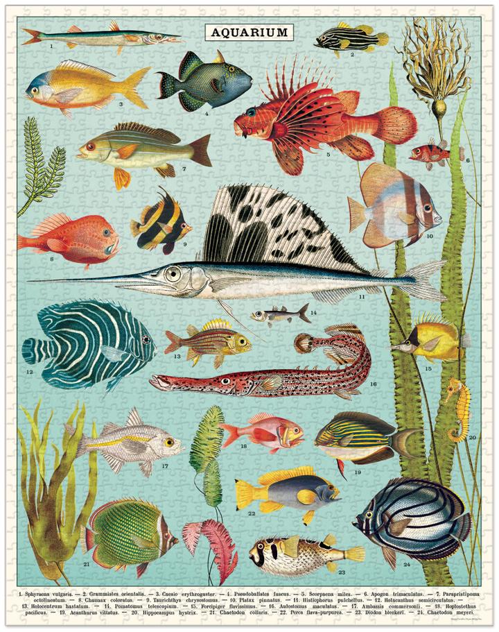 Cavallini & Co Aquarium 1000 Piece Vintage Puzzle